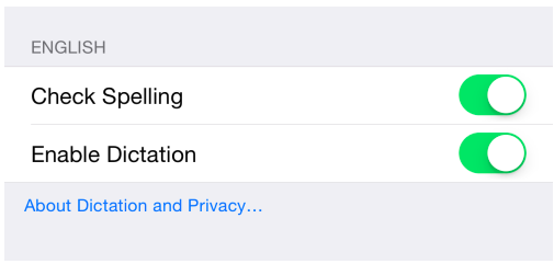 funcion dictado beta iOS 8.1
