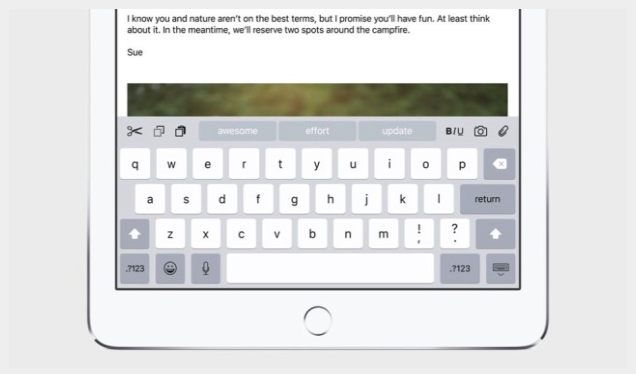 teclado iOS 9