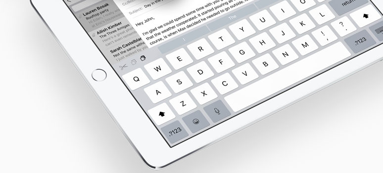 teclado iOS 9