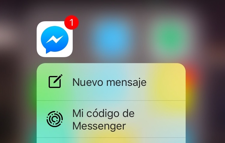 3D Touch Facebook Messenger