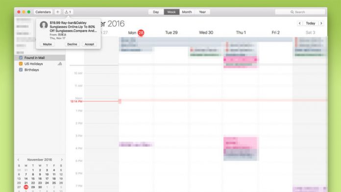 spam calendario