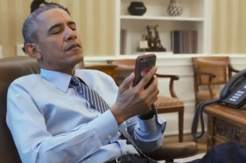 Obama con iPhone