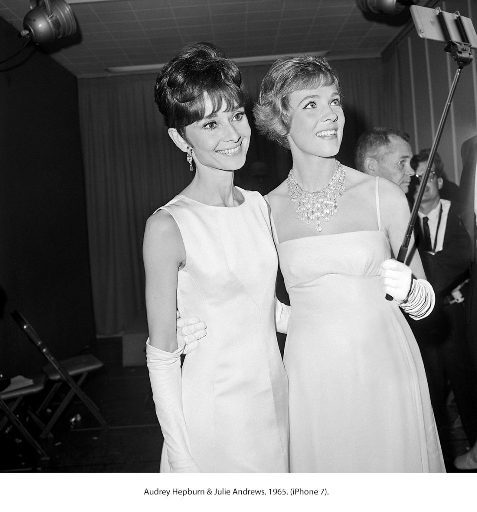Audrey Hepburn & Julie Andrews. 1965. (iPhone 7)