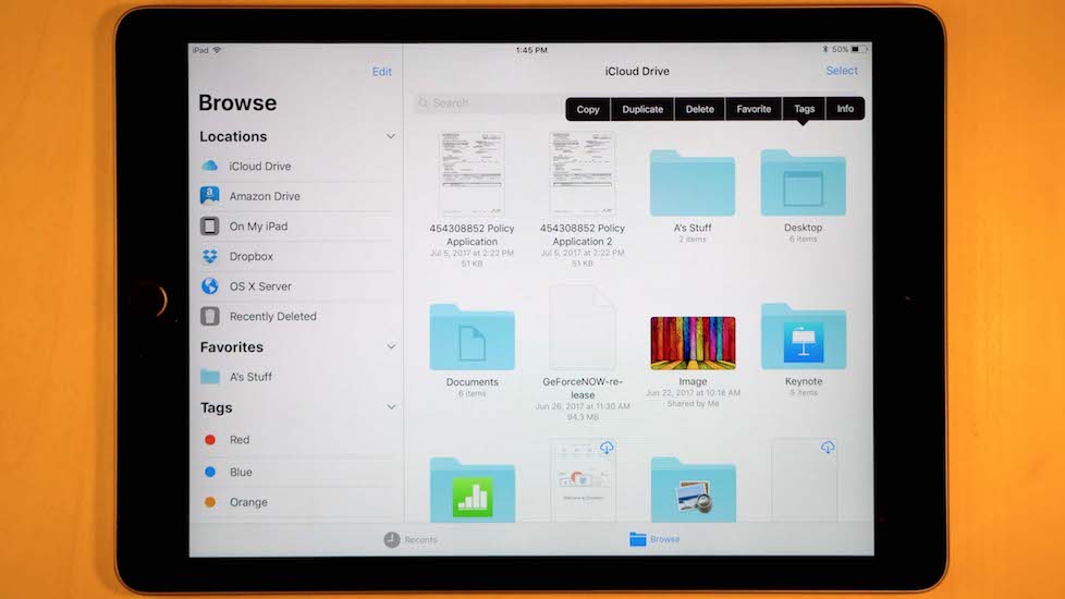 app Files en iOS 11