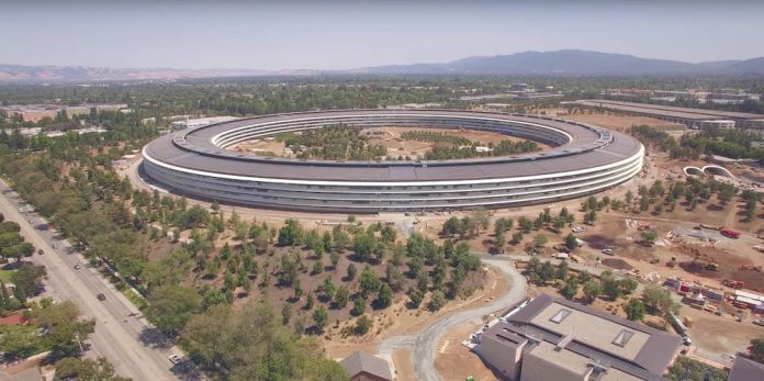 Apple Park a vista de drone Apple Park a vista de drone