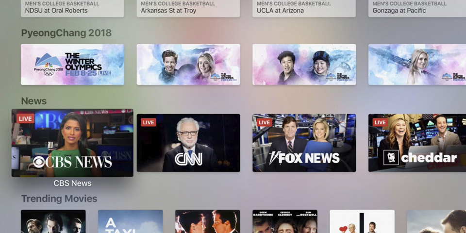 Sección Noticias en Apple TV app