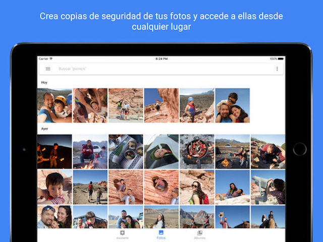 Google Fotos - app para iPad