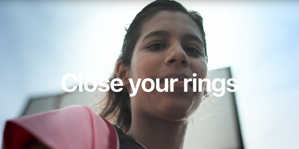 Nueva campaña de Apple "Close your rings"