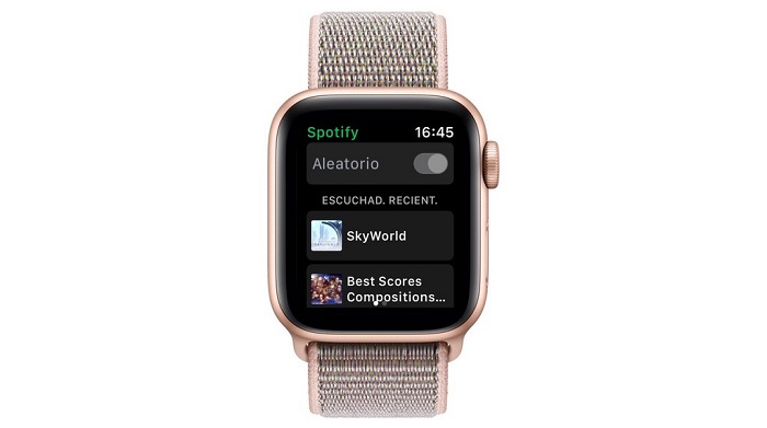 Spotify para el Apple Watch