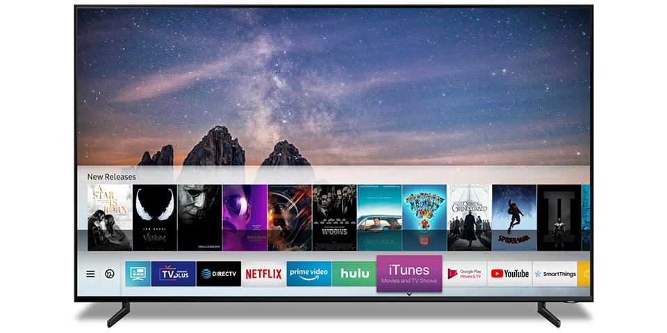 Los Smart TV de Samsung ofrecerán películas y programas de televisión de iTunes y serán compatibles con AirPlay 2