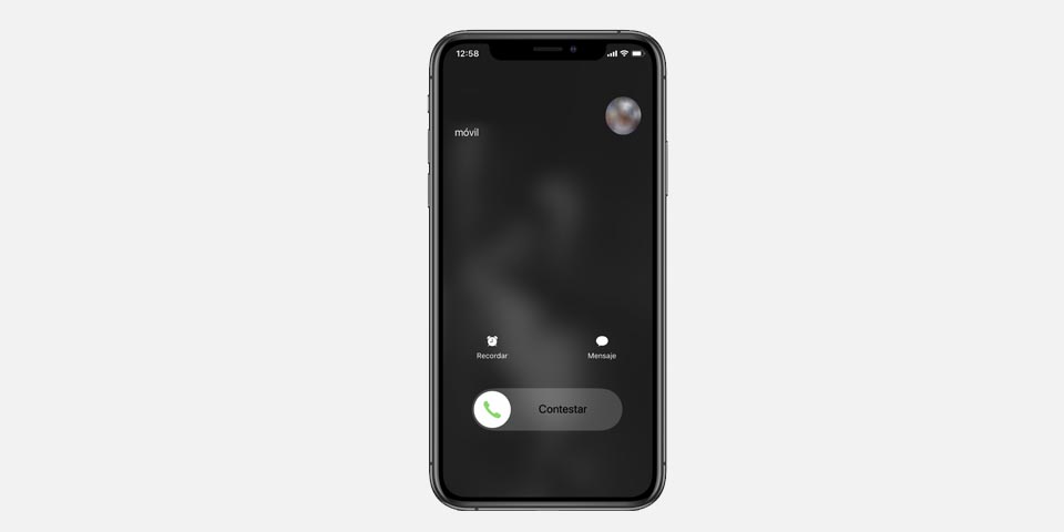 iPhone X responder llamada