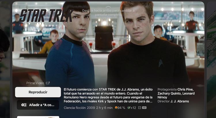 App Apple TV - Contenido de Prime Video