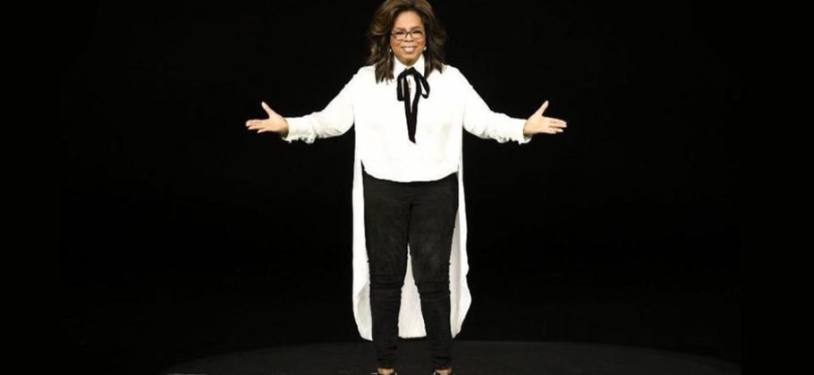 Oprah Winfrey en la presentación de Apple TV+