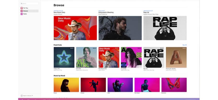 Beta de Apple Music web