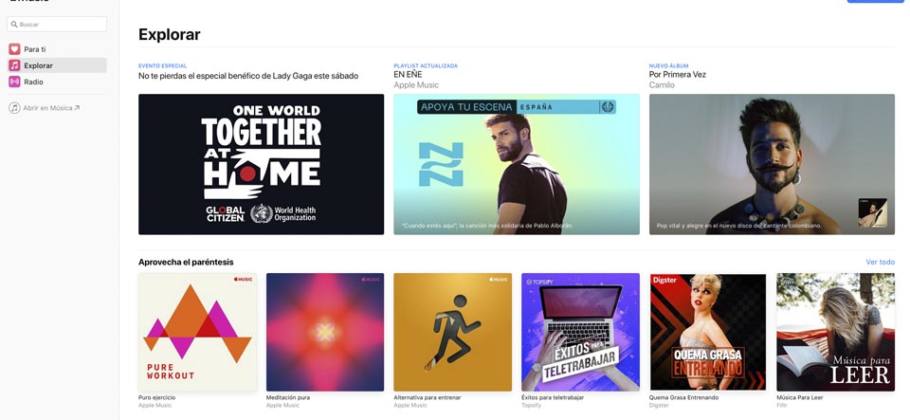 web de Apple Music