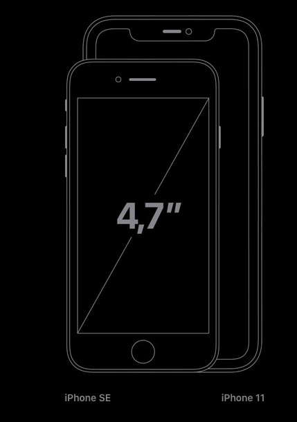 Comparativa: iPhone SE (segunda generación) con 4,7 pulgadas vs iPhone 11 con 6,1 pulgadas