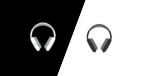 Logo auriculares diadema de Apple
