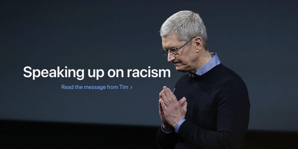 Speaking up on racism - Carta de Tim Cook