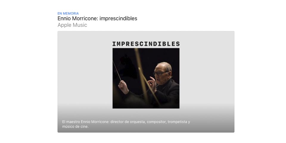 Ennio Morricone en Apple Music