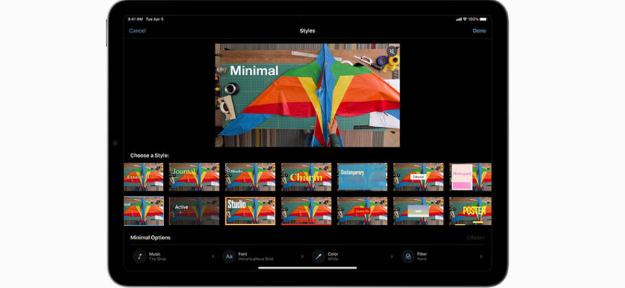 iMovie guiones gráficos y película mágica