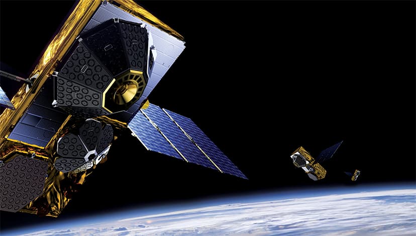 Satélites en órbita de Globalstar (imagen: Globalstar)