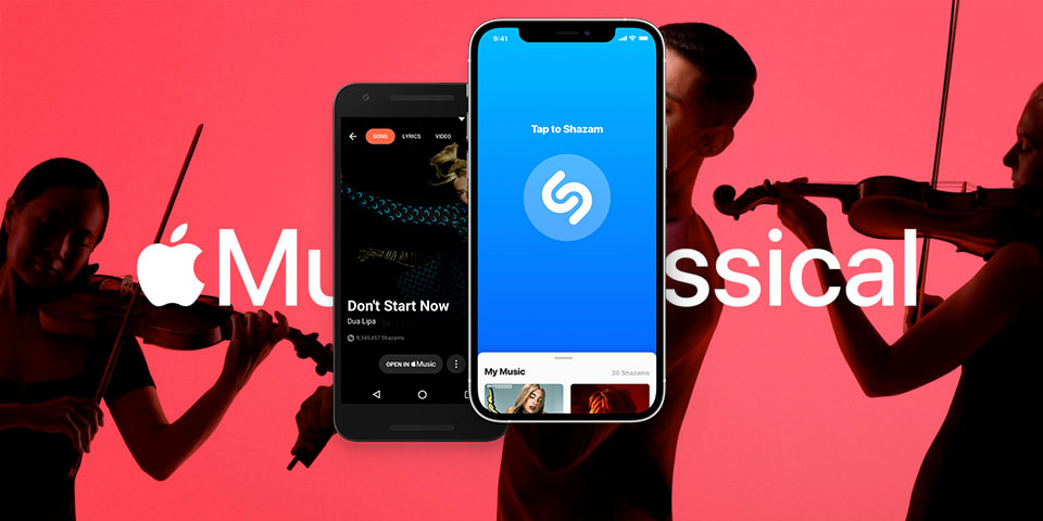 Apple Music Classical y Shazam