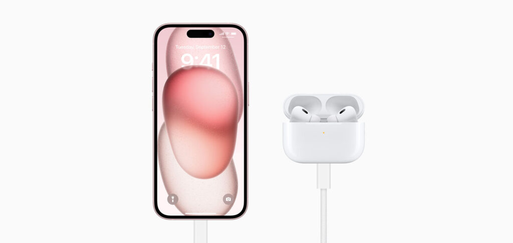 Cargar los AirPods Pro desde el iPhone por USB-C