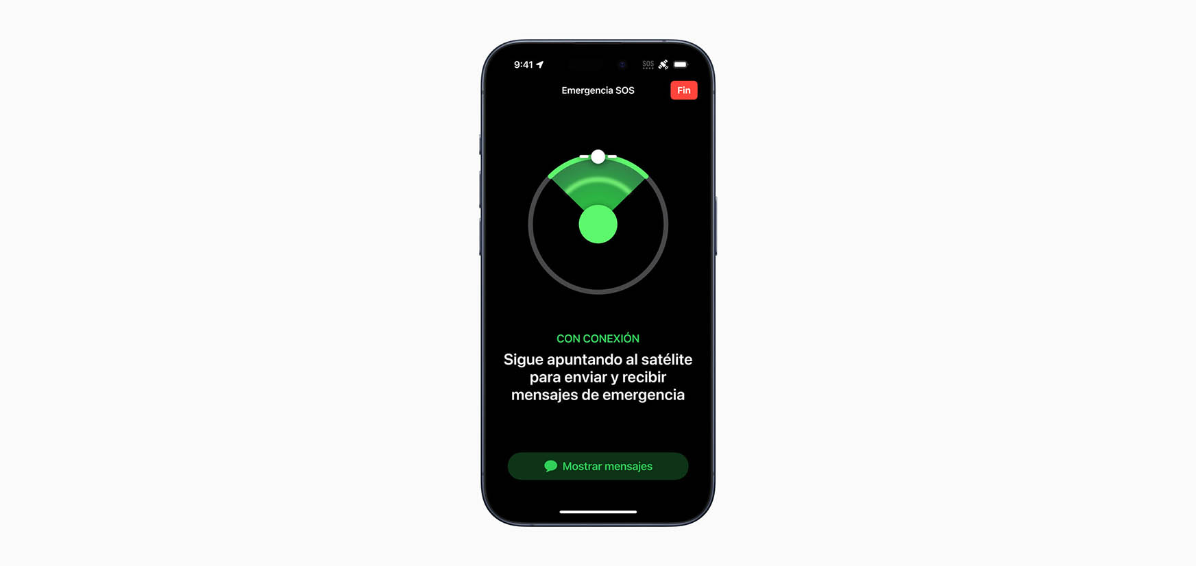 Emergencia SOS Vía Satélite de Apple