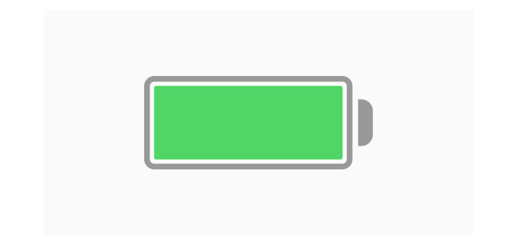 icono de batería del iPhone y iPad