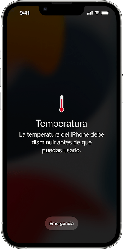 Alerta del iPhone por calentamiento