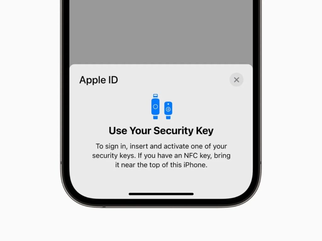 llaves de seguridad para el ID de Apple