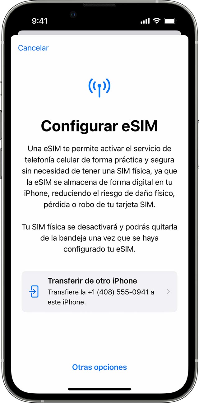 Cómo convertir la SIM física del iPhone en una eSIM