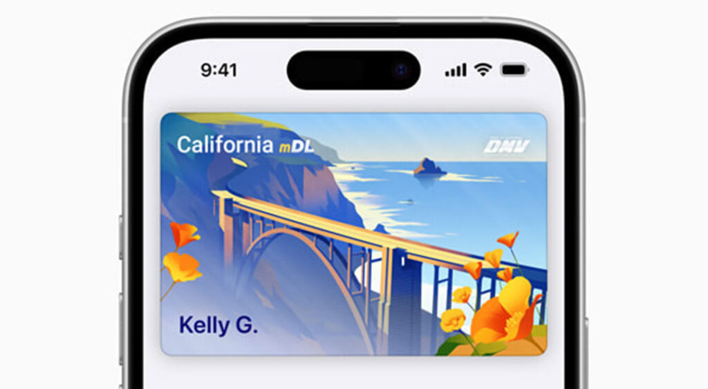 Permiso de conducir de California en Apple Wallet