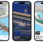 Exploración detallada de ciudades de Apple Maps en Amsterdam