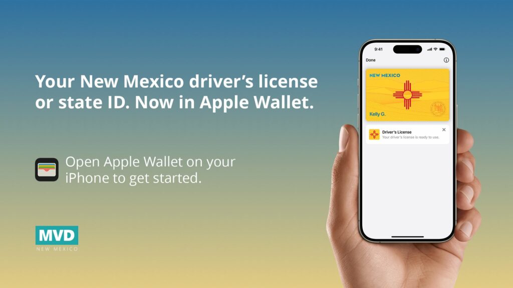 Carnet de conducir de Nuevo Mexico en Apple Wallet