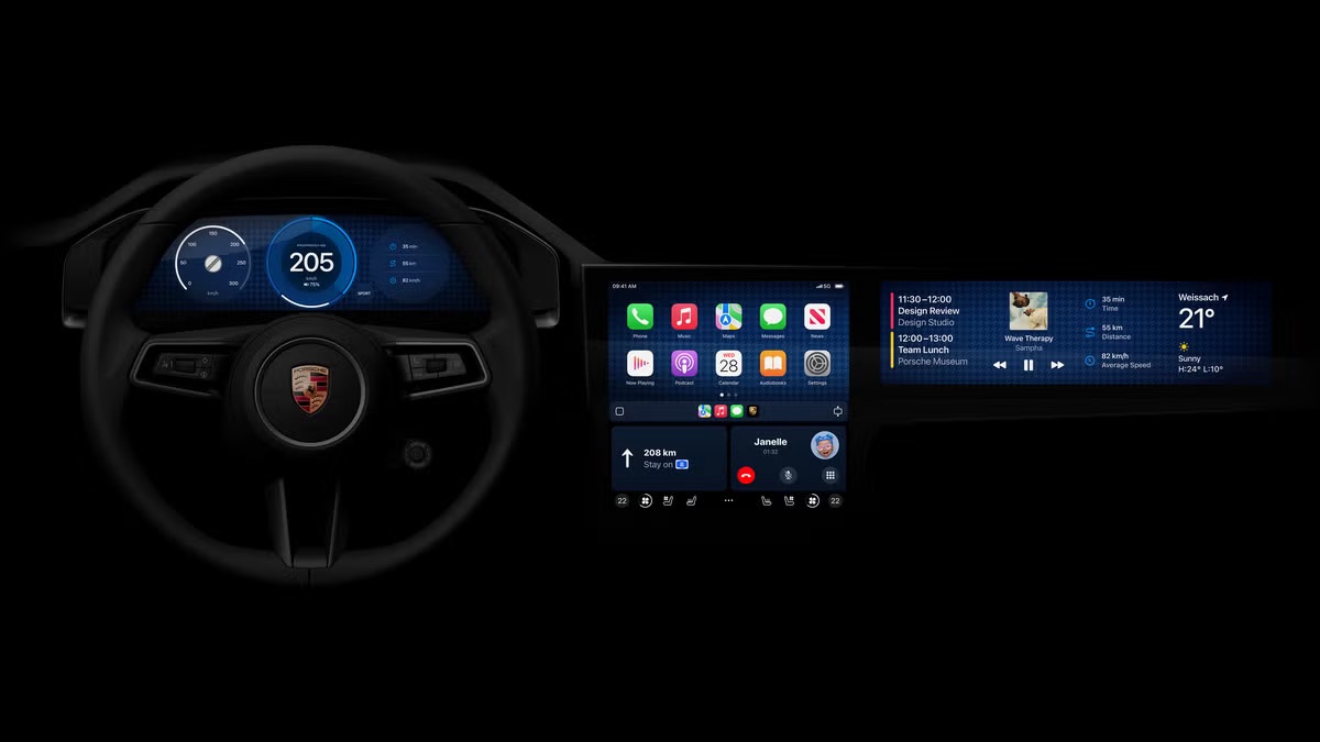 Porsche con la vista previa de la nueva generación de CarPlay