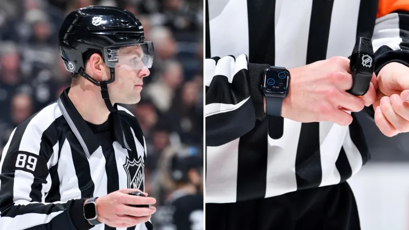 Árbitro de la NHL con Apple Watch