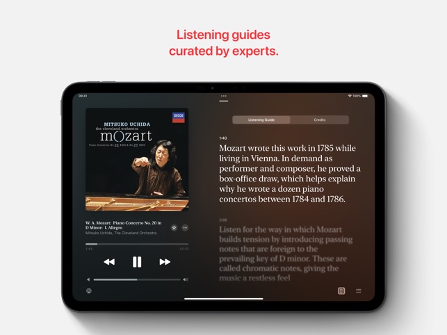 la Guía de Escucha de Apple Music Classical