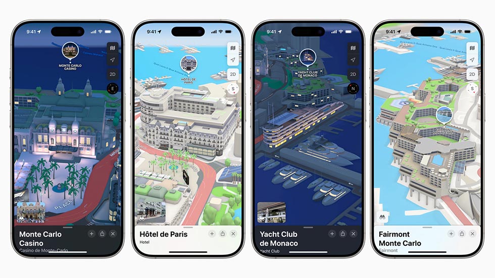 Localizaciones del GP de Mónaco de F1 en Apple Maps
