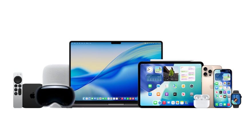 Familia de dispositivos Apple con OS 26
