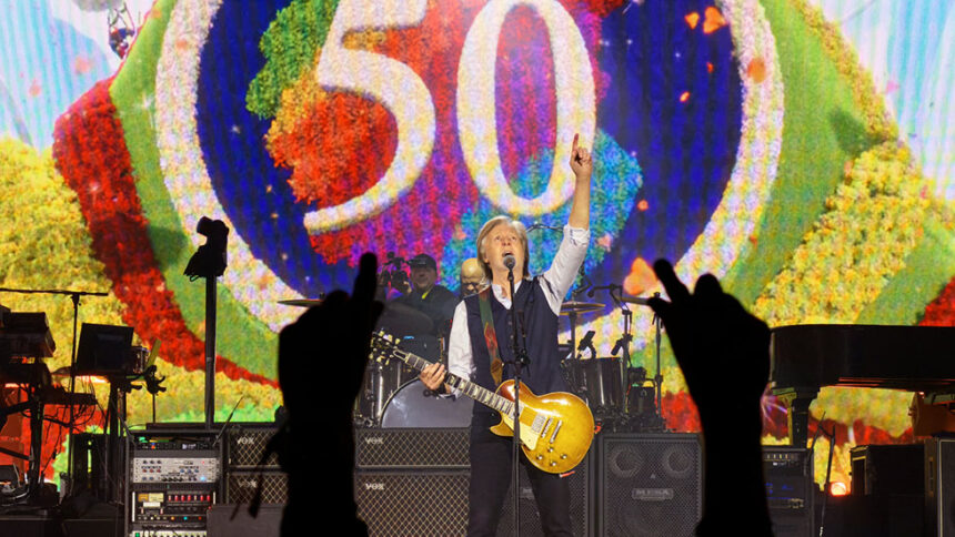 Paul McCartney en el 50 aniversario de Apple
